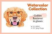 Watercolor Golden Retriever Graphic, an Illustration by ThePawPrintsShop (Thumbnail 1 of 3)