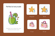 150 Summer Flat Icons Bundle, an Emoji Icon by Vectors Market (Thumbnail 7 of 12)