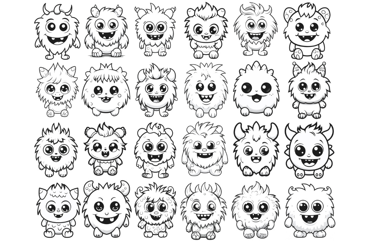 Cartoon Monsters Set 1 Procreate, a Brush Add-On by Disasterology Ink (Photo 9 of 10)