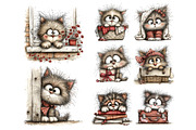 Peeking Kitten Watercolor Clipart, an Animal Illustration by Nicolle's Colorful Art (Thumbnail 5 of 9)
