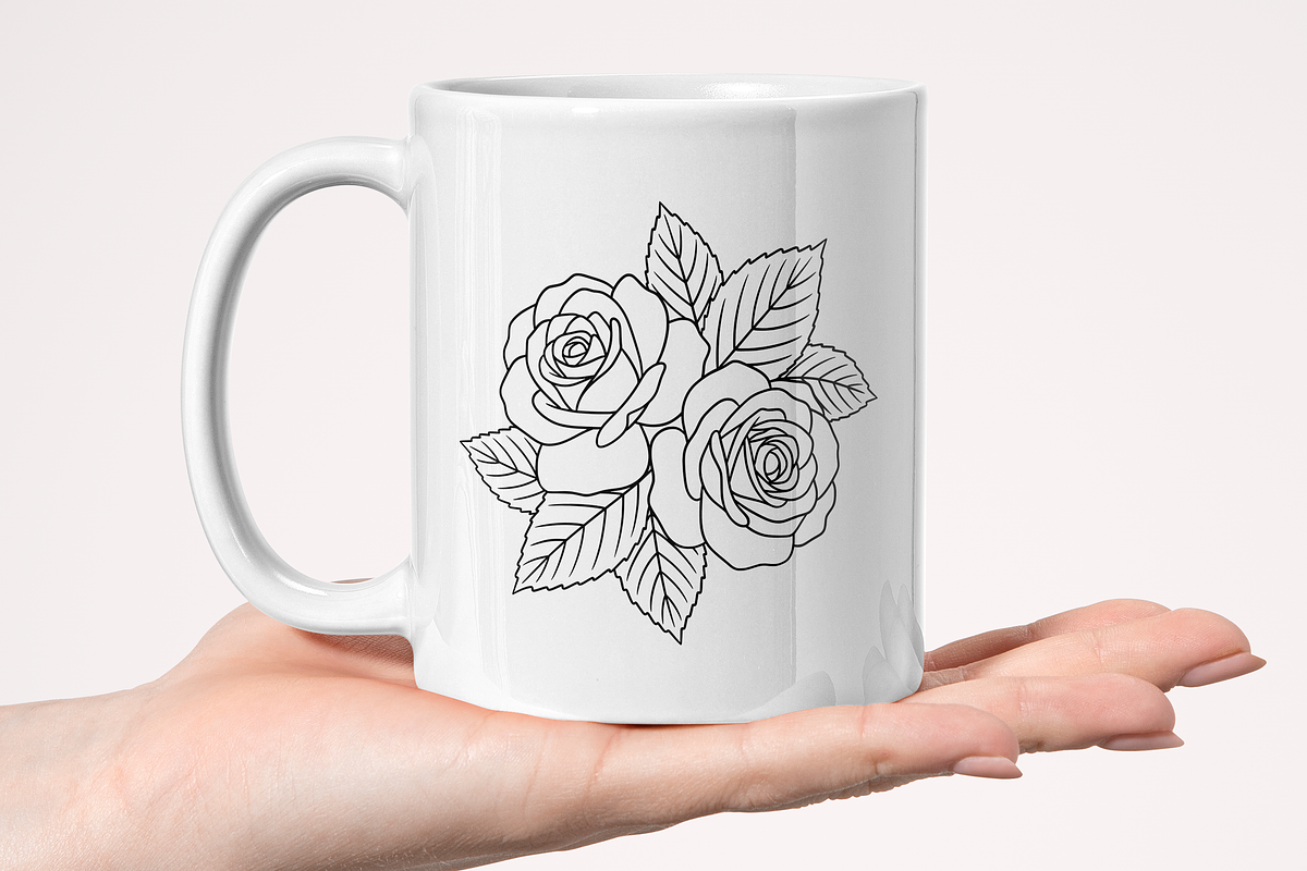 Rose Flower Line Art Illustration, a Decorative Illustration by Kusumaillustration (Photo 11 of 11)