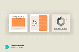 Productivity Planner Instagram Canva