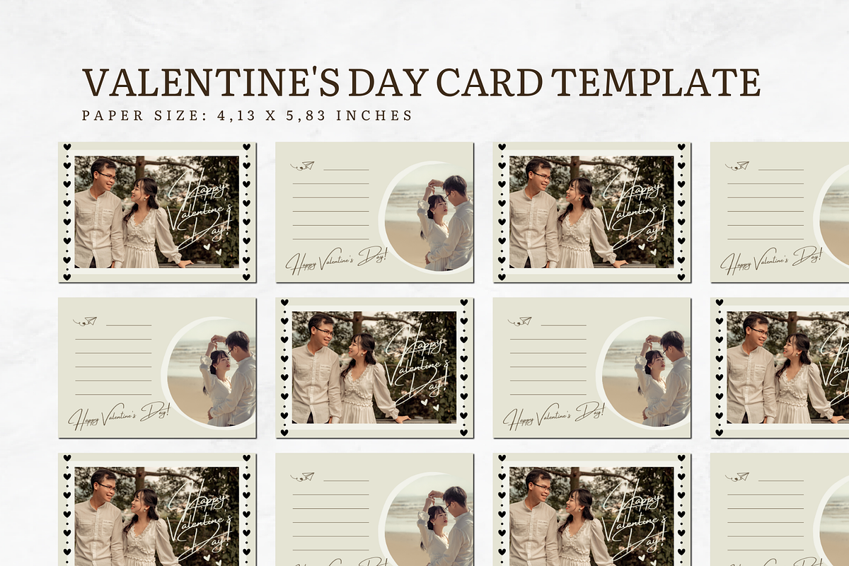 VALENTINE'S DAY CARD CANVA TEMPLATE, a Card Template by The Little Lily Studio (Photo 3 of 5)