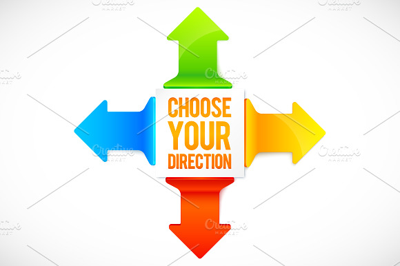 Set of 4 realistic vector arrows preview 6