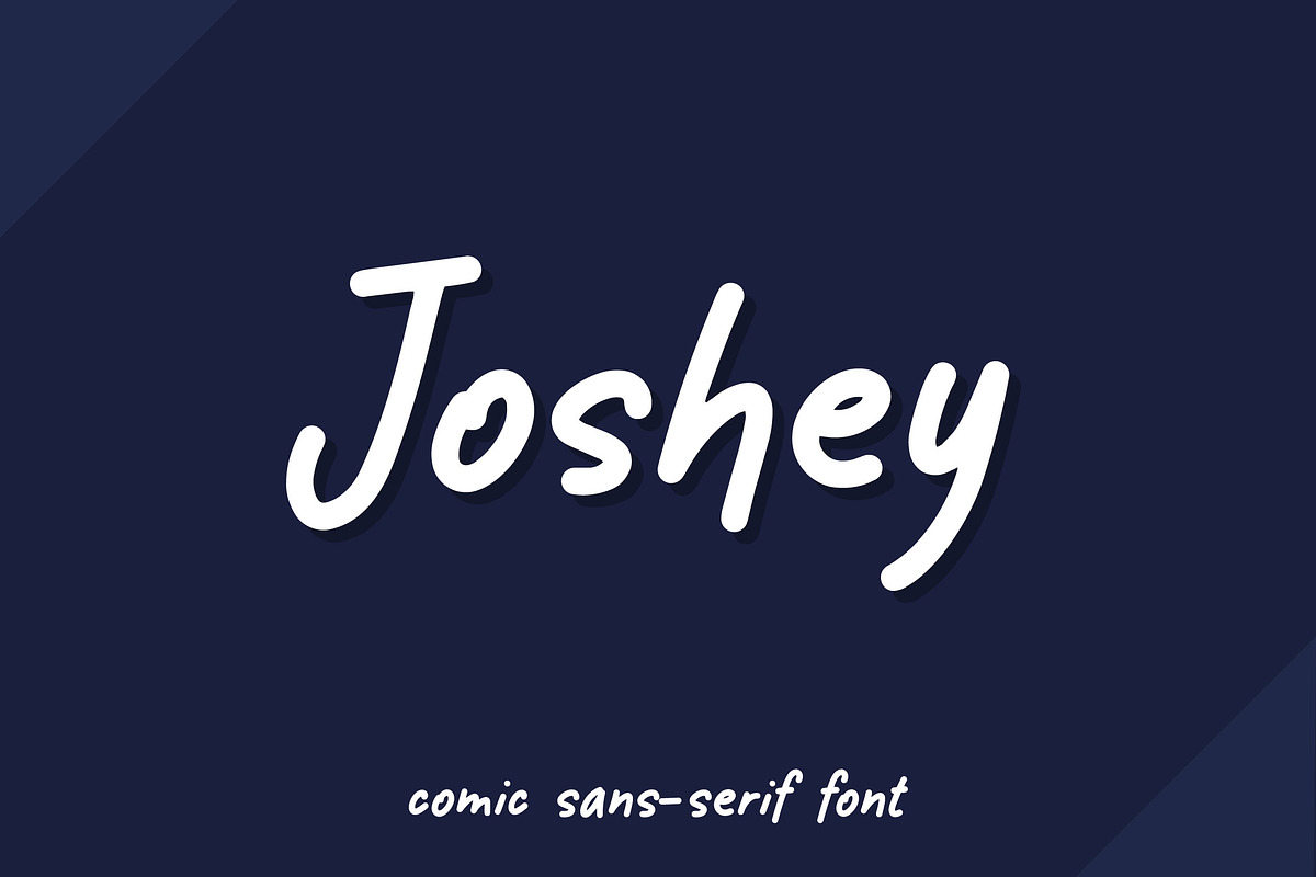 Joshey - Comic Font, a Sans Serif Font by Mightyfire (Photo 1 of 3)