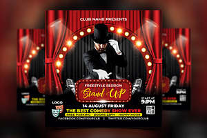 Stand Up Comedy Flyer, a Flyer Template by AfzaalGraphics