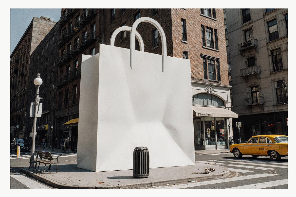 Guerrilla Marketing Shop Bag Mockup, a Mockup by ReAffirm (Photo 7 of 10)