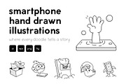 Smartphone Doodle Icons, an Outline Icon by Vectors Market (Thumbnail 1 of 10)
