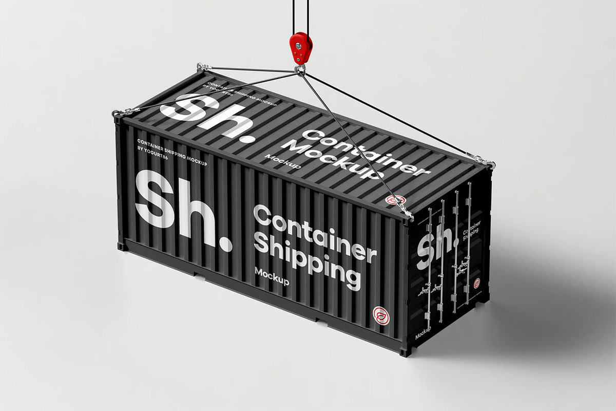 Shipping Container Mock-up, a Cups & Container Mockup by zippypixelstudio (Photo 8 of 12)