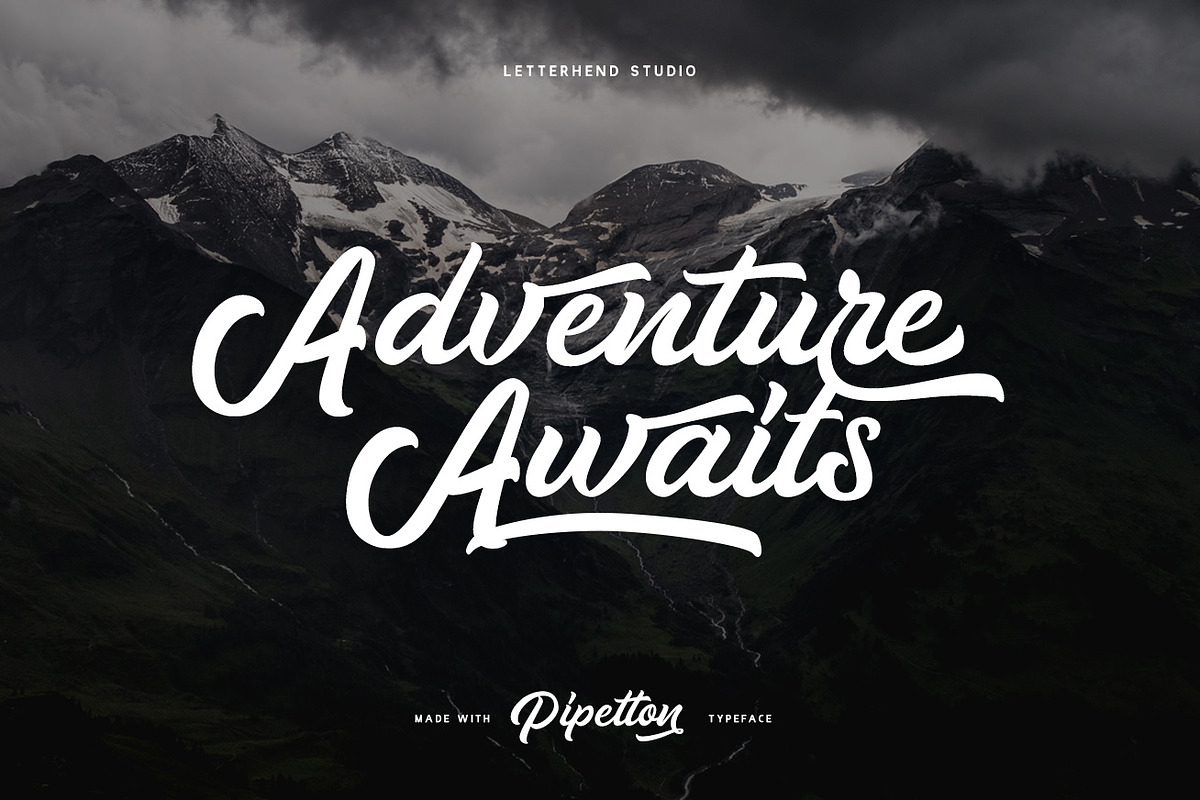 Pipetton Font Duo, a Script Font by Letterhend Studio (Photo 2 of 11)