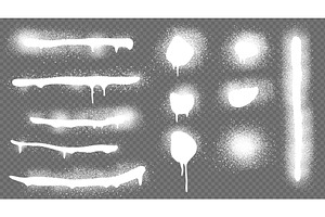 White paint spray brushes, ink, a Texture Illustration by art PVP - market