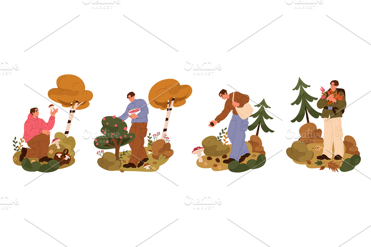 Autumn outdoor activity or picking, an Illustration by Elegant Solution