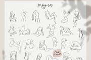 Body & Soul. Female Figure Line Art, a Healthcare Illustration by mejorana (Thumbnail 7 of 12)