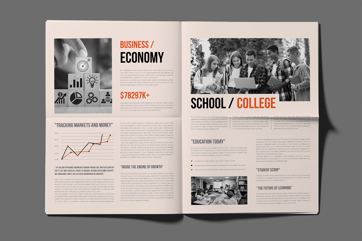 Minimal Newspaper Template, a Magazine Template by MightyDesign (Photo 3 of 8)