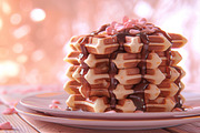 Waffles - 34 images, a Food & Drink Photo by Handmadefont (Thumbnail 7 of 13)