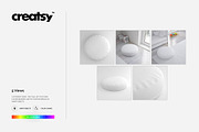 Round Cotton Pillow Mockup Set, a Household Mockup by creatsy2 (Thumbnail 6 of 7)