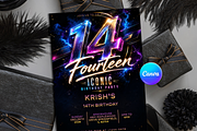 14th Birthday Invitation Template, an Invitation Template by InvitingStorys (Thumbnail 1 of 11)