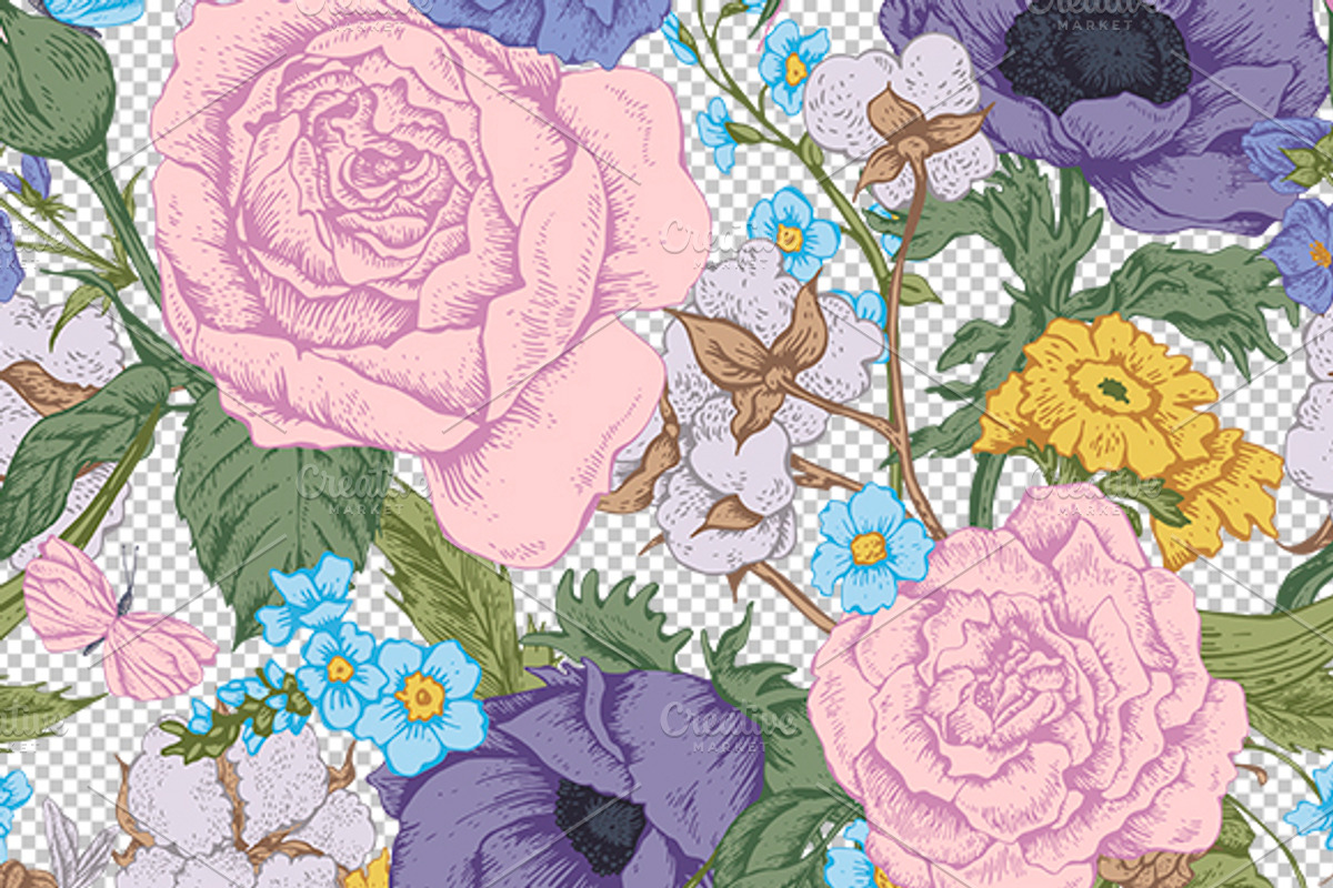 Vintage roses, cards and patterns, a Card Template by Depiano (Photo 3 of 4)