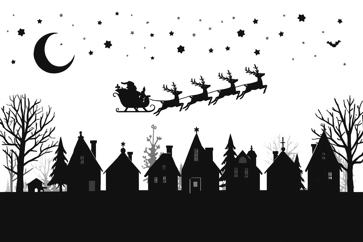Christmas Sky Vector Collection, an Illustration by jahid234 (Photo 9 of 20)