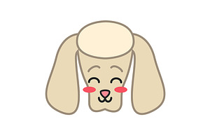 Poodle Cute Kawaii Vector Character