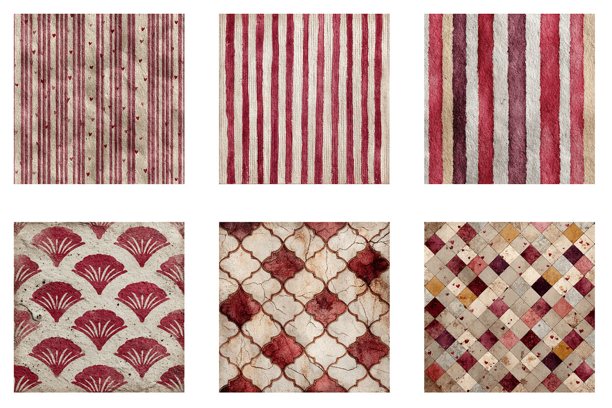 Distressed Maroon Valentine Backgrou, an Illustration by Designworld (Photo 4 of 5)