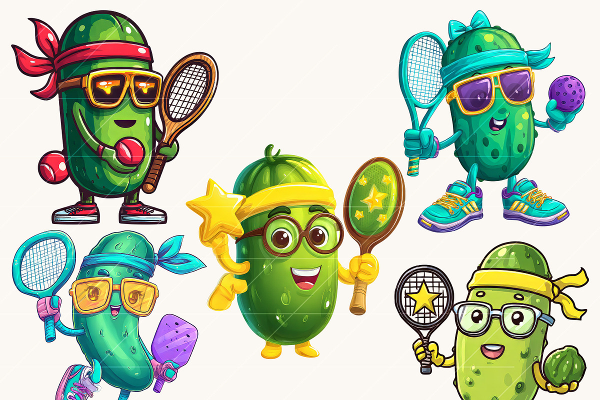 Funny Pickleball Clipart Bundle, an Animal Illustration by Design Scotch (Photo 4 of 8)