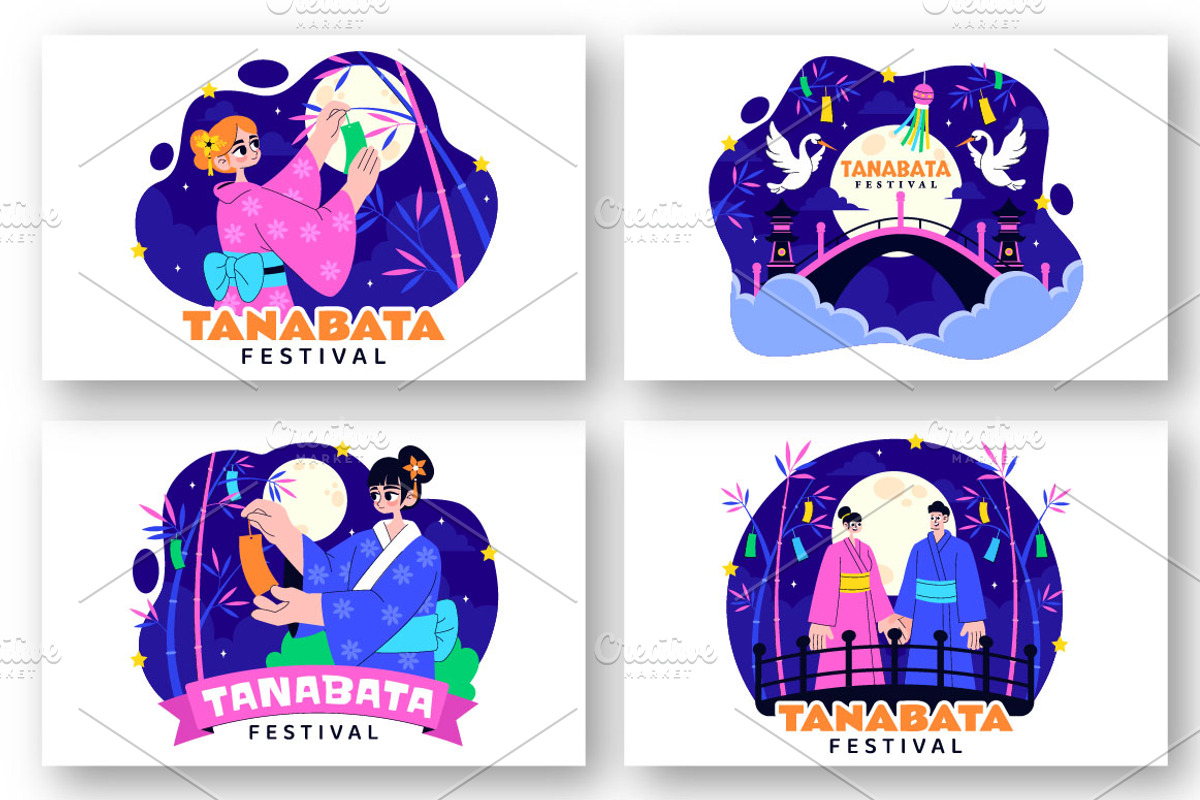 10 Tanabata Festival Illustration, a Seasonal Illustration by denayunebgt (Photo 2 of 4)