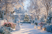 Pastel Snowman Christmas Backdrop, a Background Photo by Winwin Design Art (Thumbnail 6 of 9)