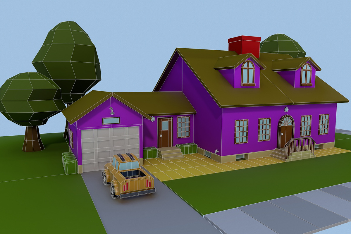 Low Poly House 2, an Architecture 3D Model by Midgardians (Photo 8 of 14)