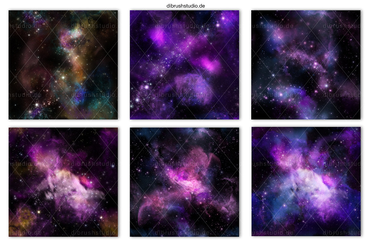 Seamless Galaxy Night Texture, a Pattern Graphic by DiBrush Studio (Photo 5 of 6)