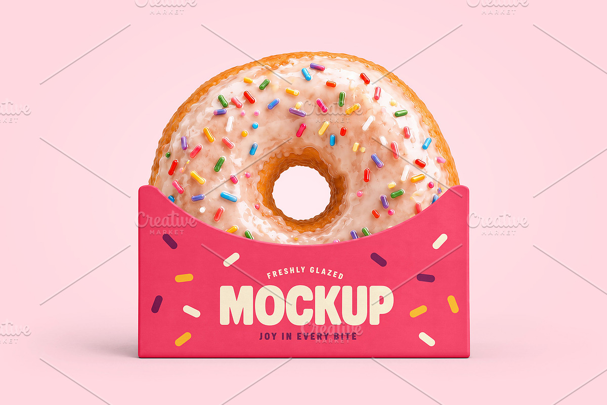 Donut with Holder Mockup, a Packaging Mockup by Country4k (Photo 1 of 2)