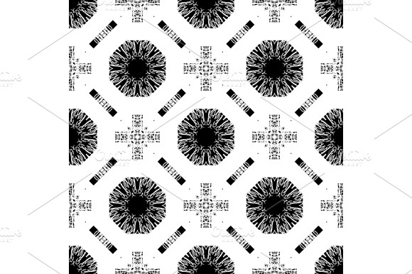 Set Seamless Pattern With White