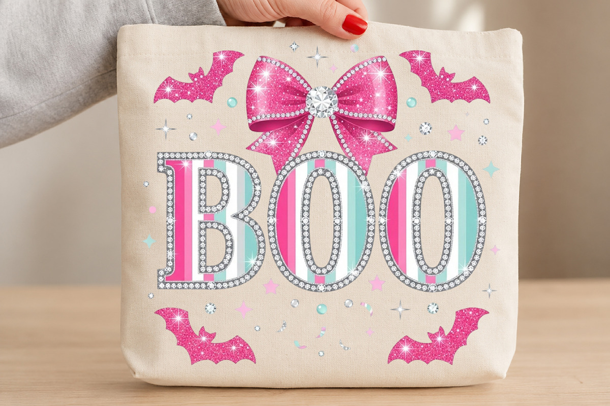 Pink Boo Halloween PNG, a Seasonal Illustration by DreamCafeArt (Photo 3 of 7)