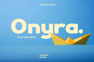 Onyra – Bold Sans Serif Font, a Sans Serif Font by Vadovastd