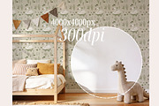 Toddler Room Wallpaper Mural Mockup, a Mockup by First Impression Mockups (Thumbnail 2 of 4)