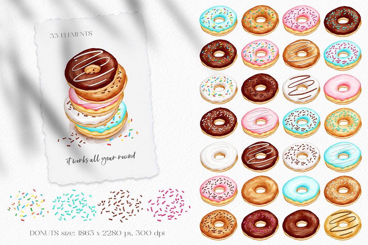 Holiday SWEETS Year-Round SET, a Food Illustration by Eva Katerina (Photo 10 of 13)