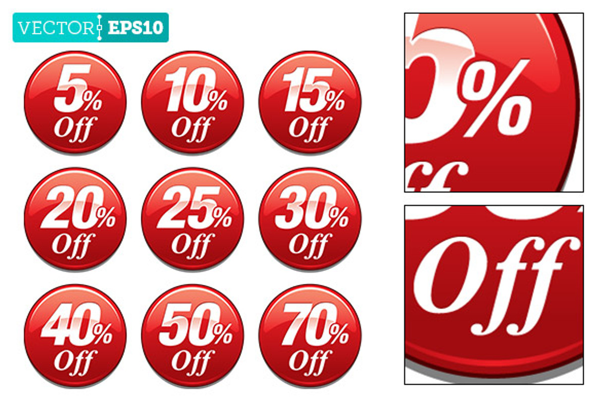 Shopping Sale Discount Badge in Red, an Icon by Shurik76