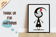 Characters in the style of Joan Miro, an Animal Illustration by KENO Mascots (Thumbnail 5 of 5)