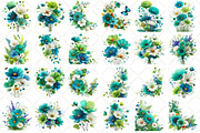 Watercolor Wildflower Clipart, an Illustration by Black Bird Studio (Thumbnail 2 of 5)