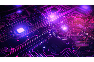 cyber neon futuristic background ai, an Abstract Photo by pikepicture