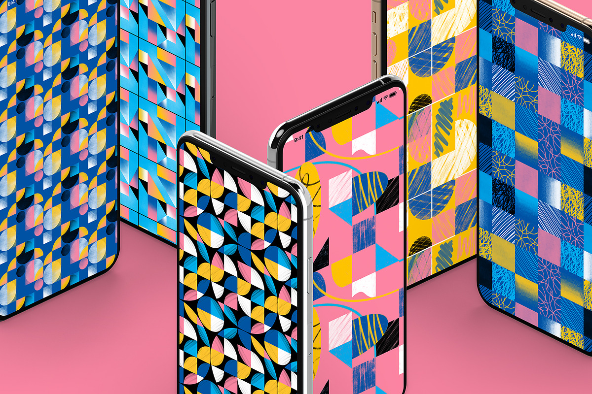 12 Geometric Textured Patterns, a Pattern Graphic by Joseph Chernashki (Photo 4 of 10)