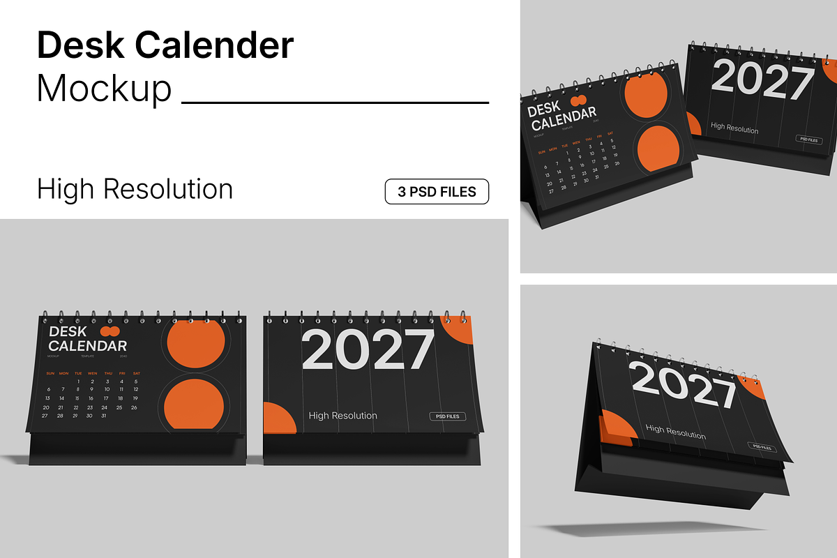 Desk Calendar Mockup, an Advertising Mockup by Cekal_std (Photo 1 of 4)