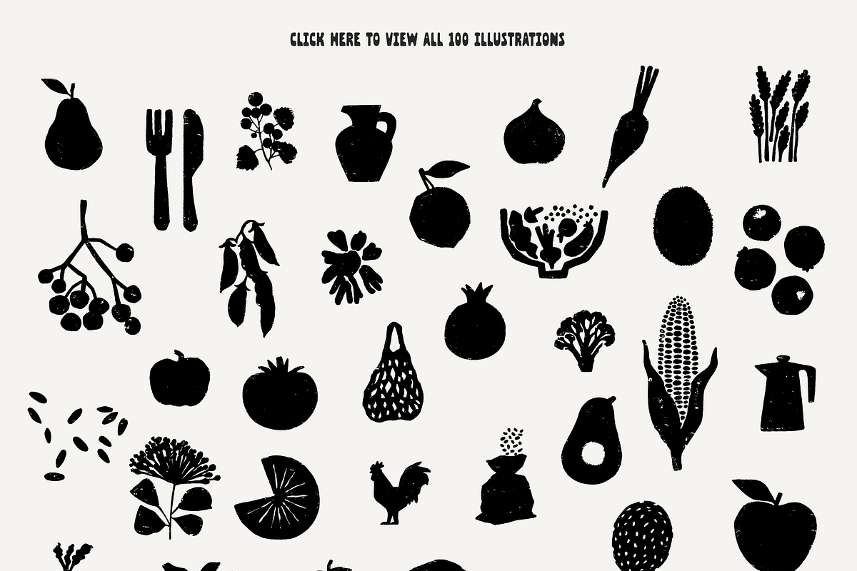 Farmers Market: 100+ Textured Food, a Food Illustration by Veyla (Photo 3 of 15)