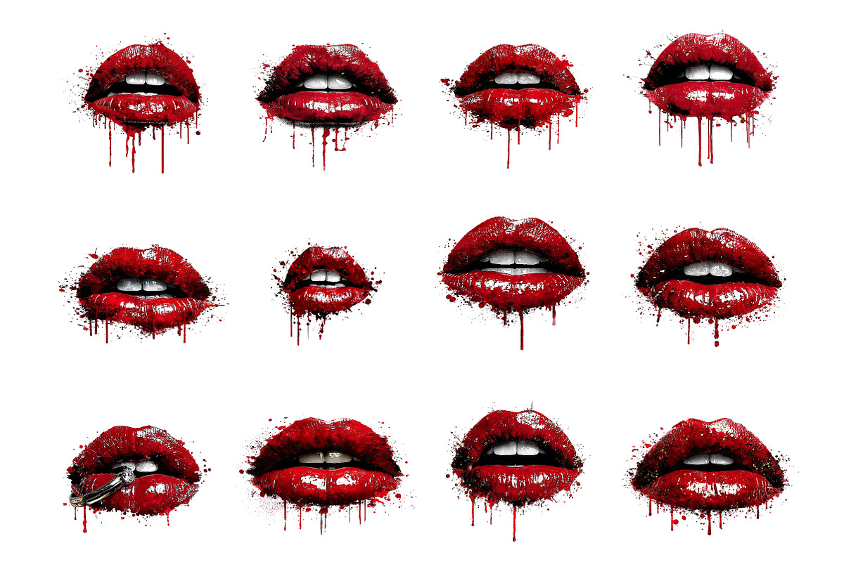 Lip Print Valentine's Day Sublimatio, an Illustration by DreamArtGraphic (Photo 2 of 4)