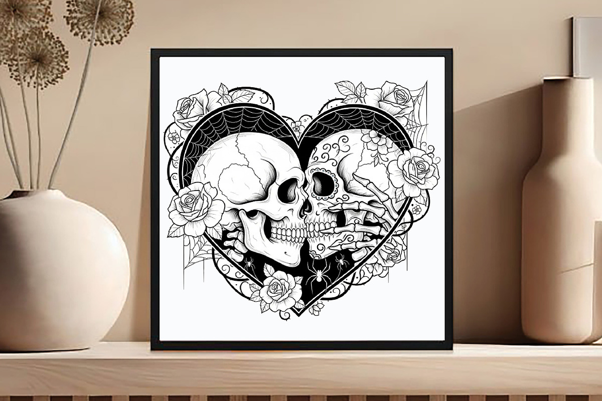 Love Skull Halloween PNG, an Illustration by DreamCafeArt (Photo 5 of 7)