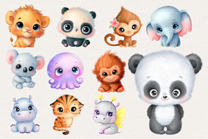 Cute Tropical Animals Clipart