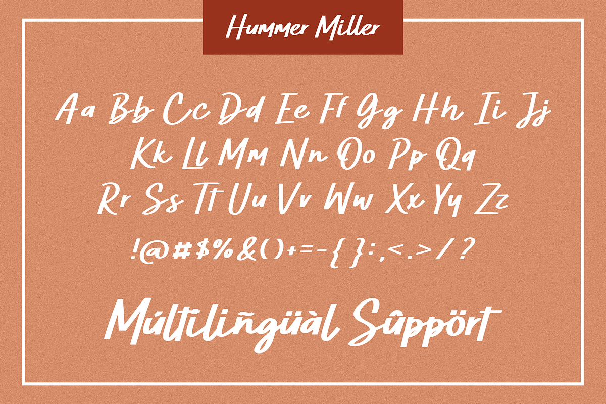Hummer Miller Font, a Script Font by Allouse Studio