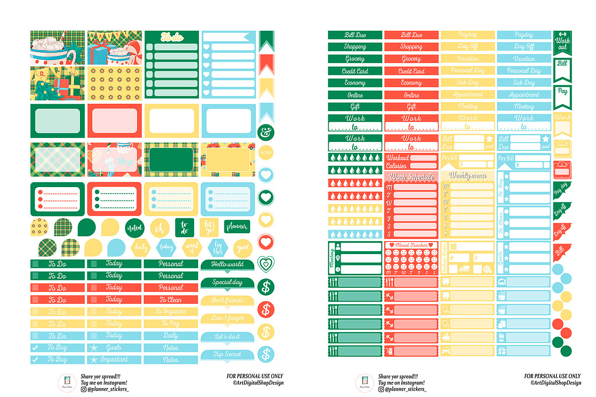 Christmas Retro Car Planner Stickers, a Design Template by DigitalDesignAI (Photo 3 of 10)