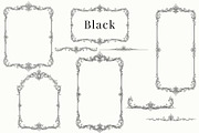 Baroque Flourish Borders, a Decorative Illustration by AW Studios (Thumbnail 6 of 12)