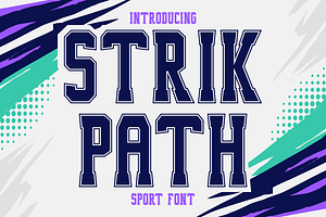 Strik Path - Sport Font, a Font by PutraCetol Studio